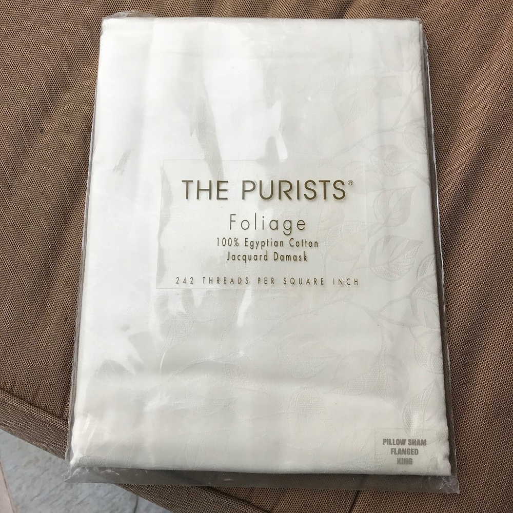 The Purists Egyptian cotton sham, Foliage pattern